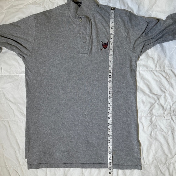 Polo Golf Ralph Lauren Gray Long Sleeve Polo Shirt Size Large Men - Picture 15 of 16